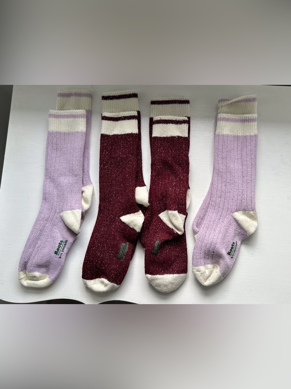 Roots Kids Sparkle Socks 9–11 Years Lot of 4 Unworn